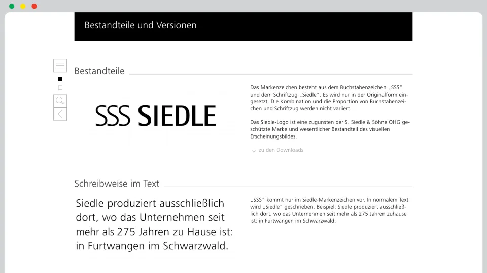 Webbasierte Corporate-Design-Guideline mit Assetmanagement